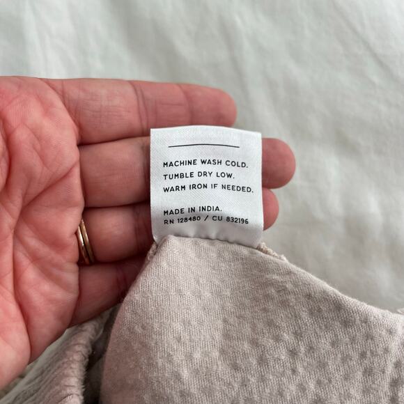 Pact Classic Corduroy Peg Straight High Rise Stretch Pant in Oat Pink, Size XS - Picture 9 of 10